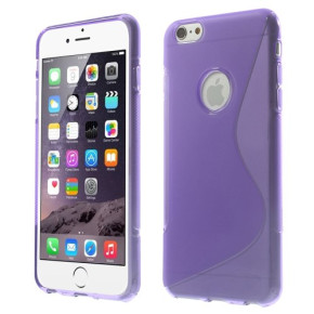 Силиконов гръб ТПУ S-Case за Apple iPhone 6 Plus 5.5 / Apple iPhone 6s Plus 5.5 лилав прозрачен